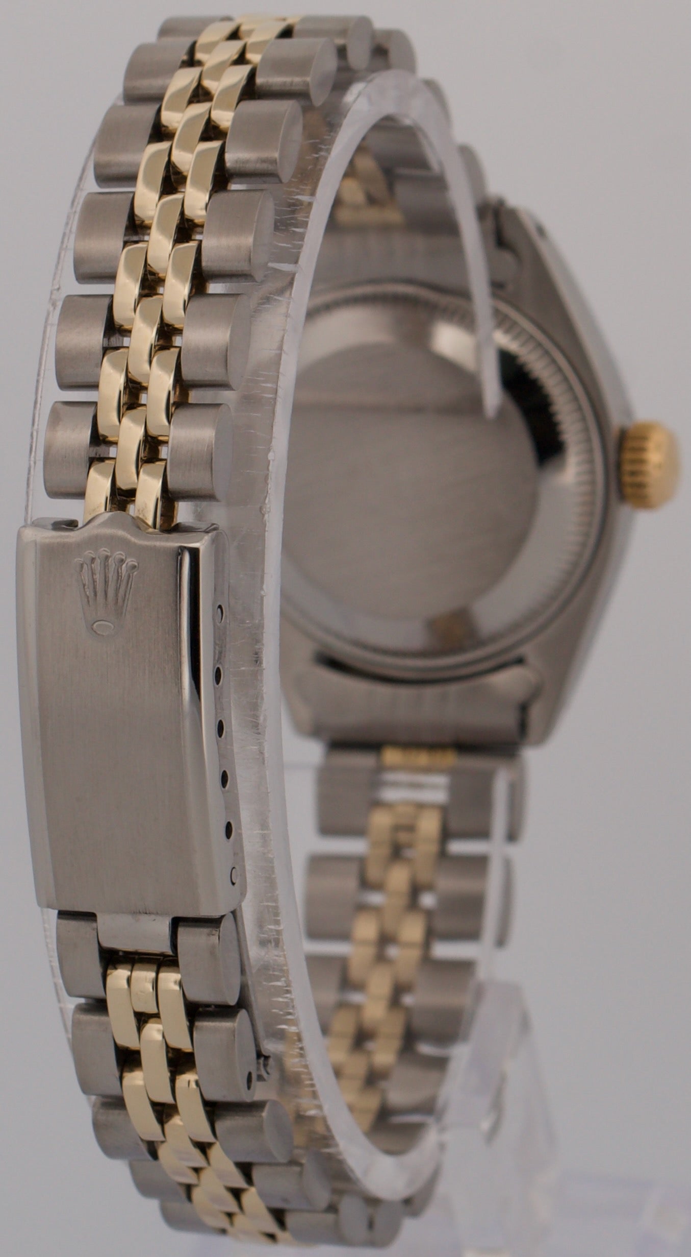 Ladies Rolex DateJust 26mm CHAMPAGNE 18K Yellow Gold Steel JUBILEE Fluted 6917