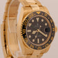 2011 PAPERS Rolex GMT-Master II BLACK Green 18K Yellow Gold 40mm 116718 BOX