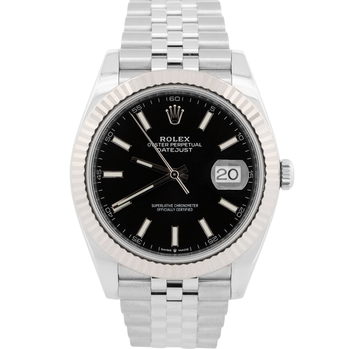 2024 PAPERS Rolex DateJust 41 Black 18K Gold Steel JUBILEE 41mm 126334 BOX