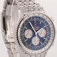 2021 PAPERS Breitling Navitimer B01 Chronograph BLUE Steel 46mm AB0127 Watch BOX