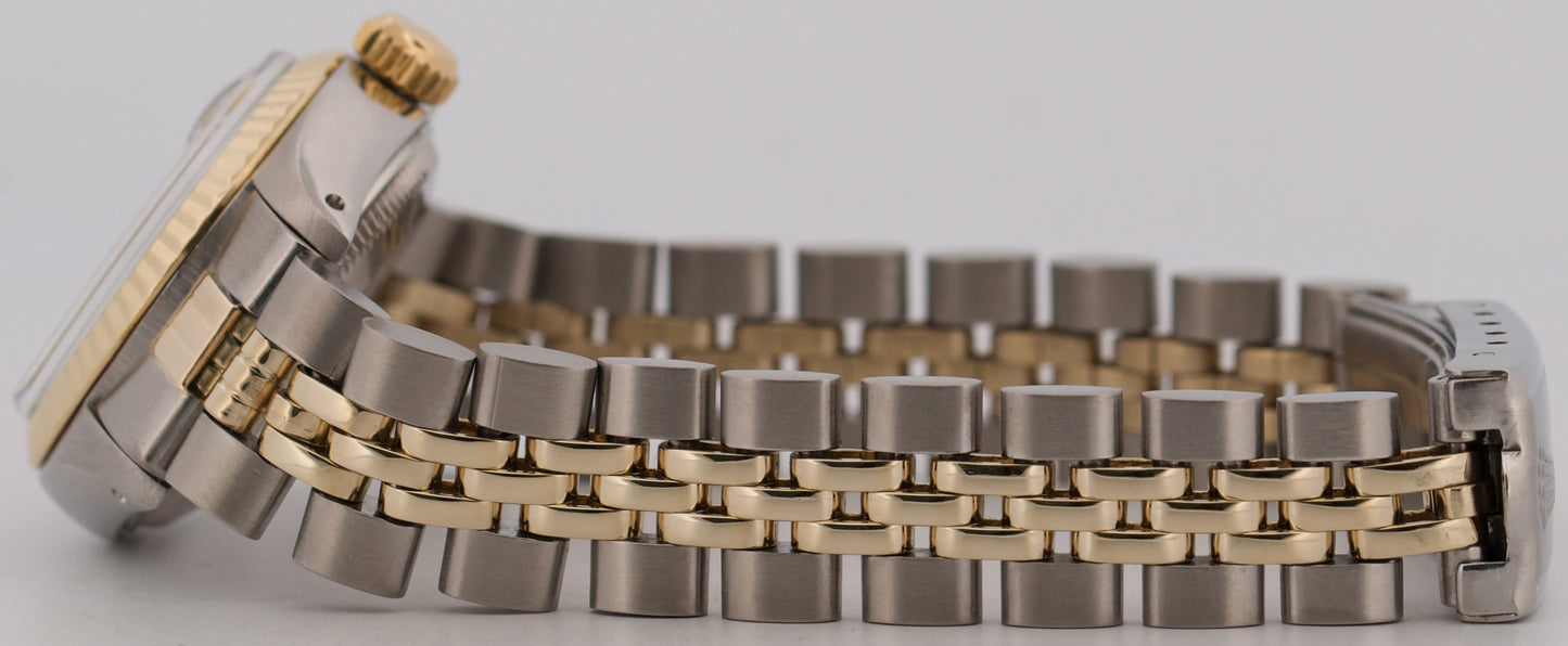 Ladies Rolex DateJust 26mm CHAMPAGNE 18K Yellow Gold Steel JUBILEE Fluted 6917