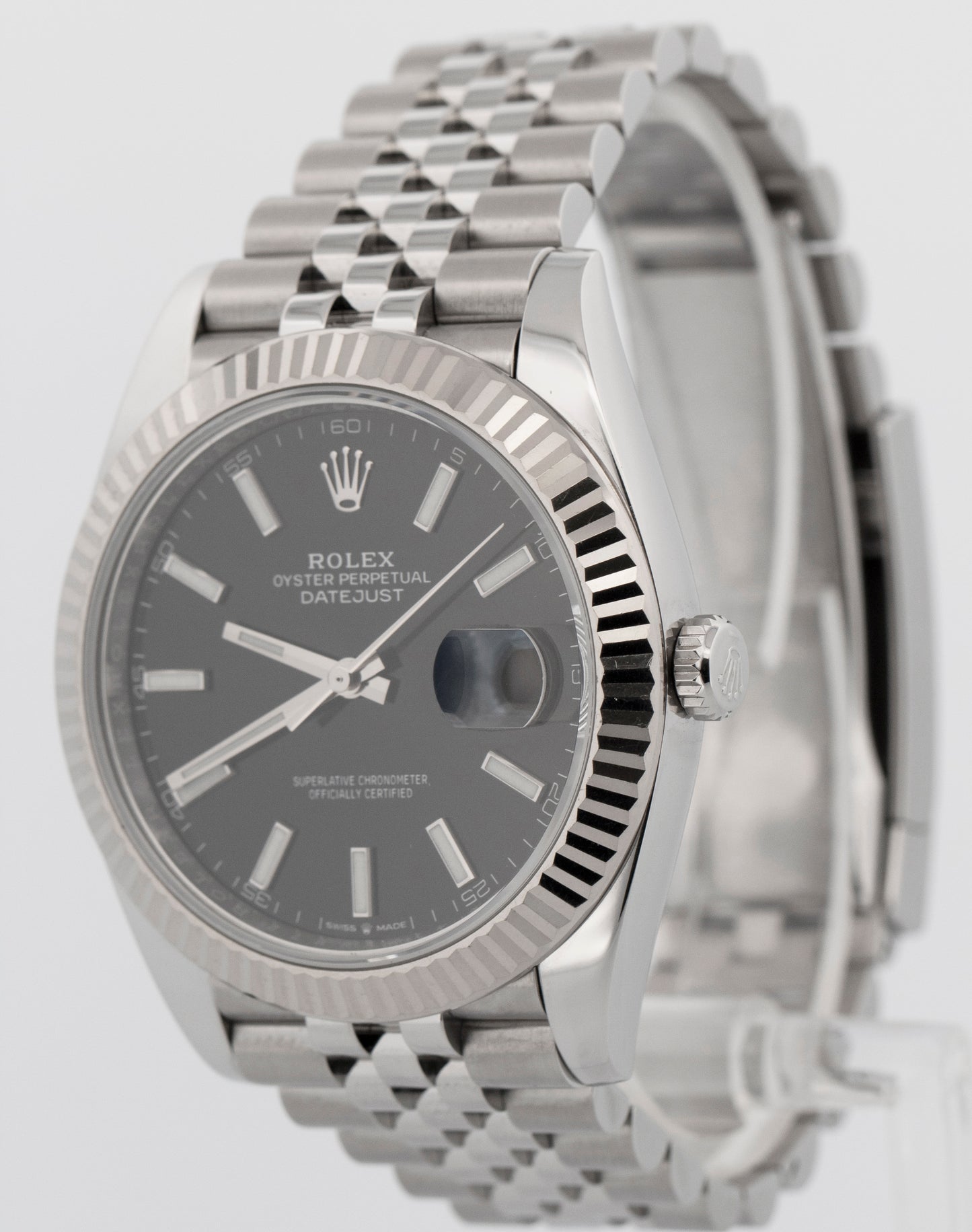 2024 PAPERS Rolex DateJust 41 Black 18K Gold Steel JUBILEE 41mm 126334 BOX