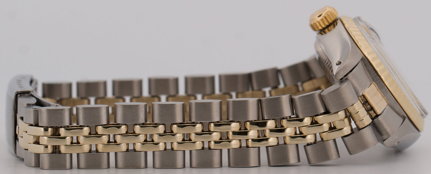 Ladies Rolex DateJust 26mm CHAMPAGNE 18K Yellow Gold Steel JUBILEE Fluted 6917
