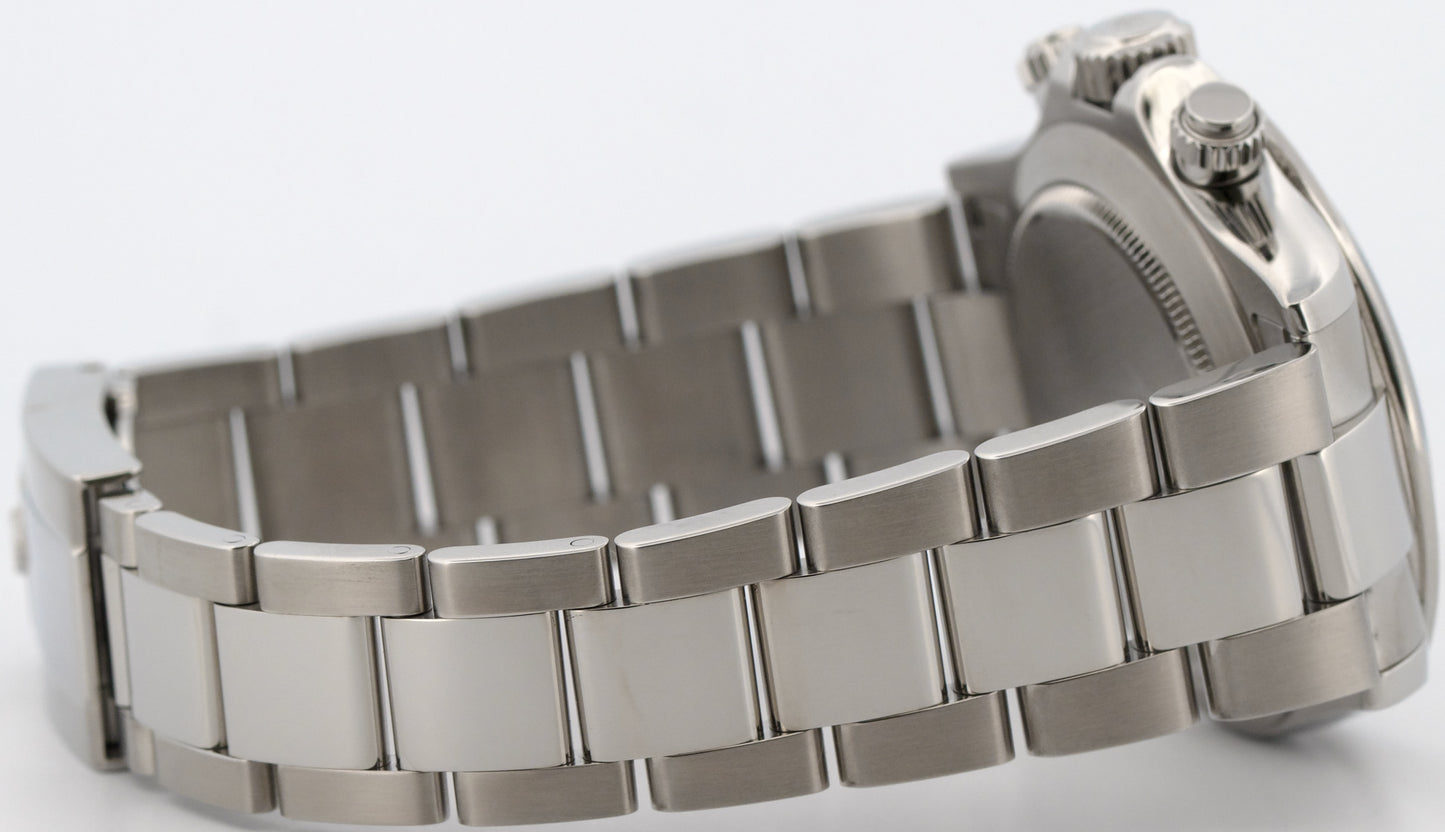 PAPERS Rolex Daytona Cosmograph WHITE Stainless Steel 40mm Watch 116520 BOX