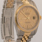 1990 PAPERS Rolex DateJust CHAMPAGNE 18K Gold Steel JUBILEE 36mm 16233 Watch BOX