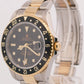 2004 PAPERS Rolex GMT-Master II BLACK Two-Tone 18K Gold Steel 40mm 16713 BOX