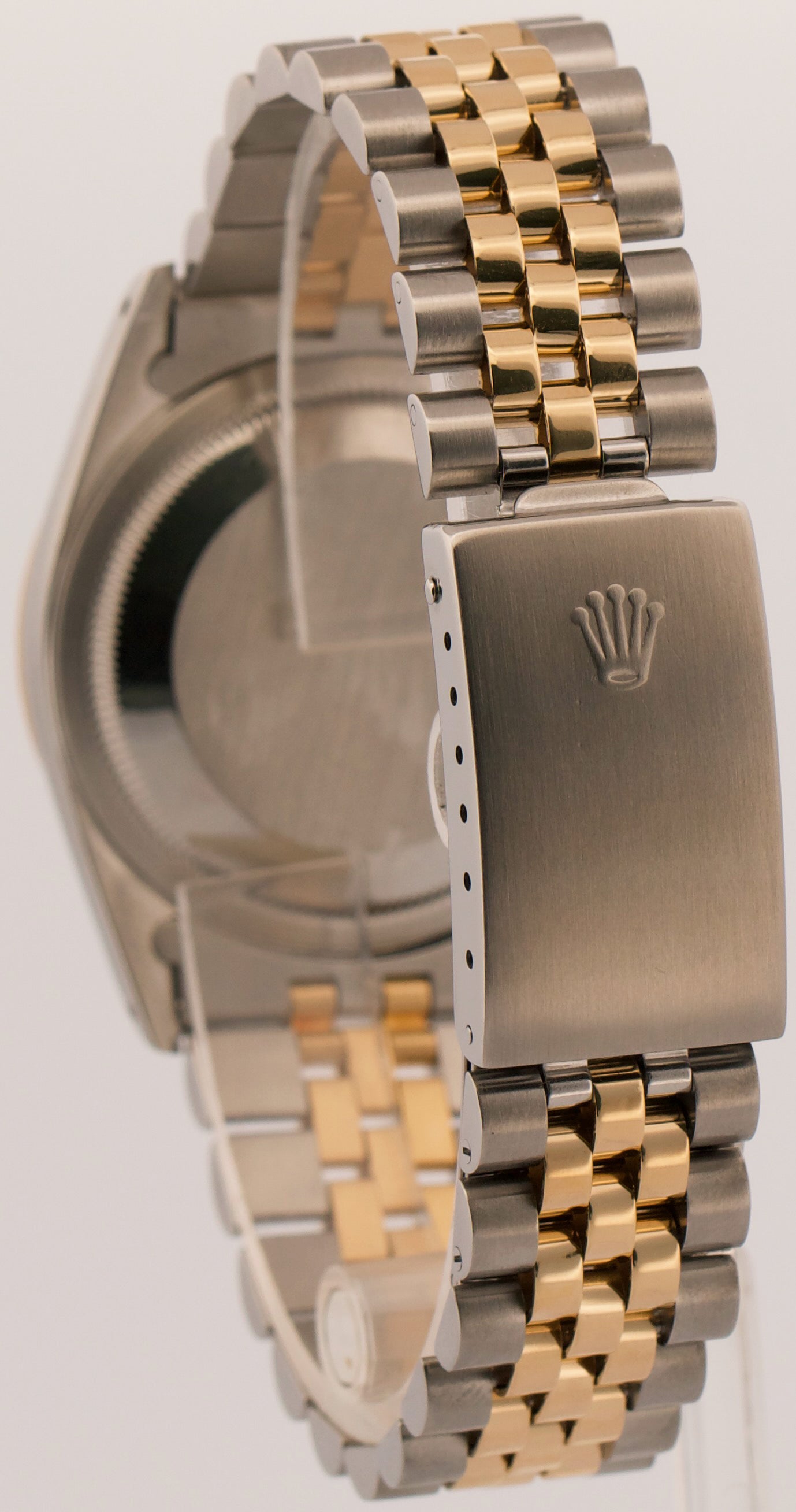 1990 PAPERS Rolex DateJust CHAMPAGNE 18K Gold Steel JUBILEE 36mm 16233 Watch BOX