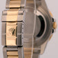 2004 PAPERS Rolex GMT-Master II BLACK Two-Tone 18K Gold Steel 40mm 16713 BOX