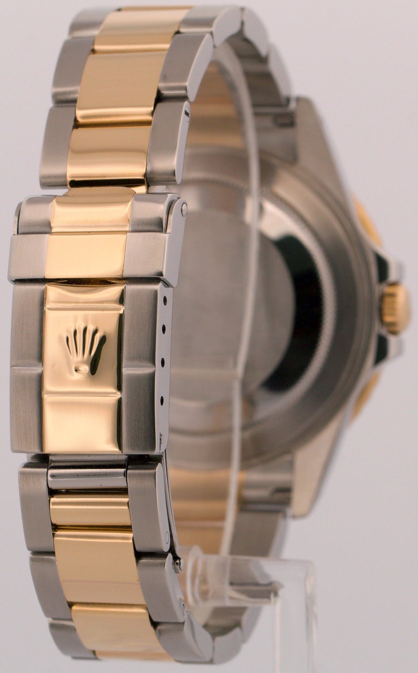 2004 PAPERS Rolex GMT-Master II BLACK Two-Tone 18K Gold Steel 40mm 16713 BOX