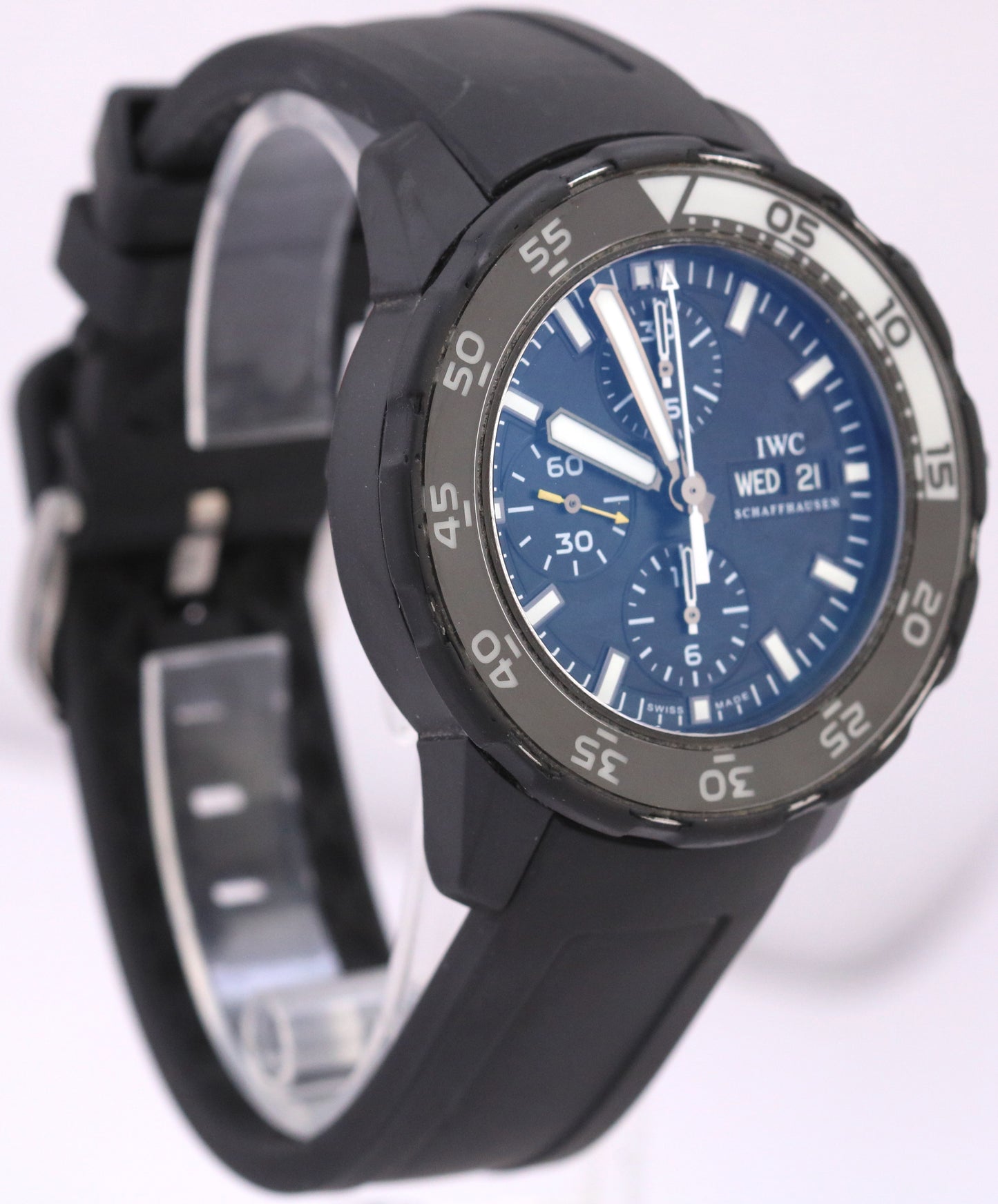 PAPERS IWC Aquatimer Chronograph Galapagos Island 44mm BLACK Rubber IW376705 BOX