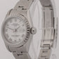 PAPERS Ladies Rolex Date WHITE ROMAN 26mm Engine-Turned Steel 79240 BOX