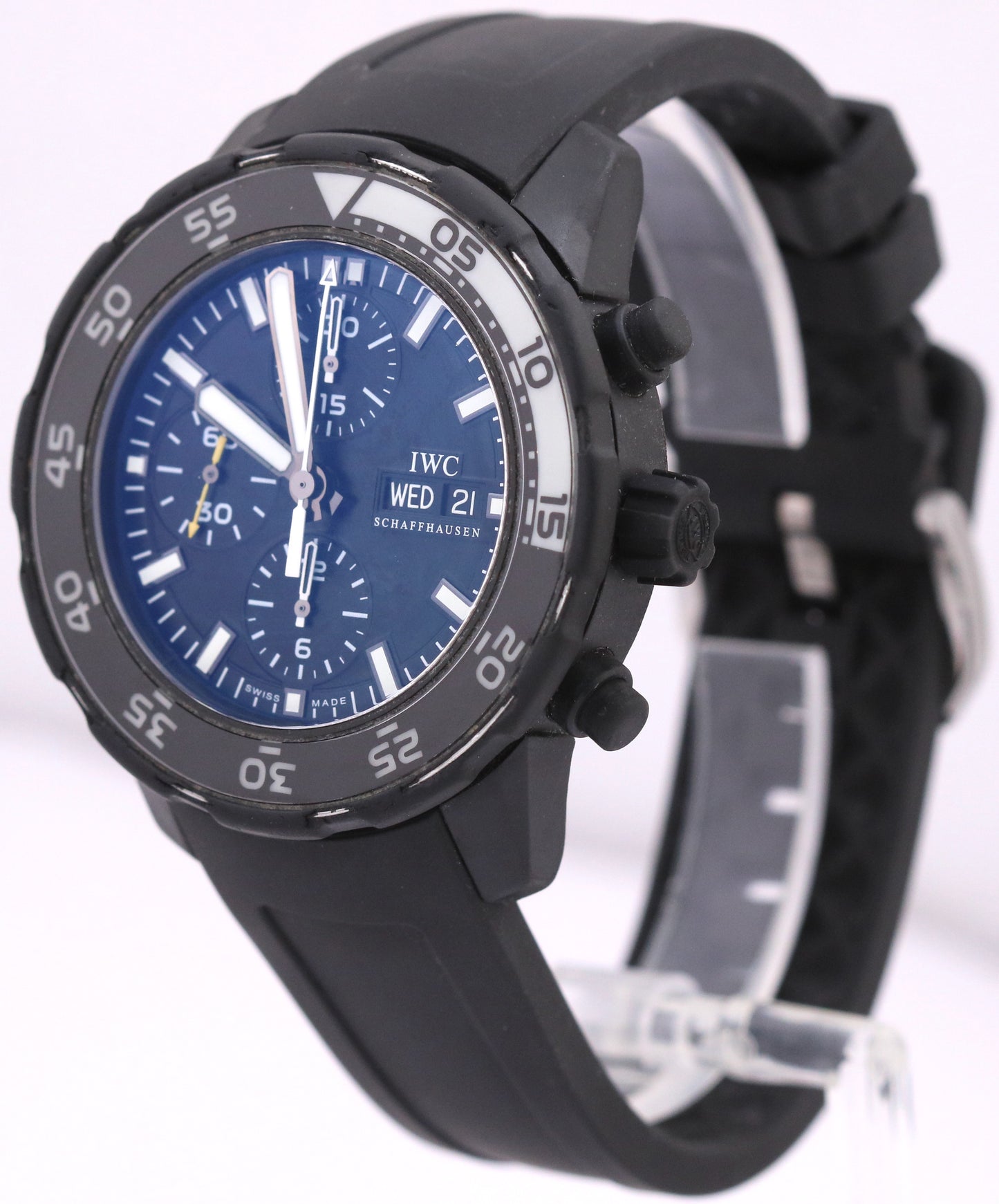 PAPERS IWC Aquatimer Chronograph Galapagos Island 44mm BLACK Rubber IW376705 BOX