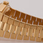 UNPOLISHED 1984 Rolex OysterQuartz Day-Date BLACK 36mm 18K Yellow Gold 19018