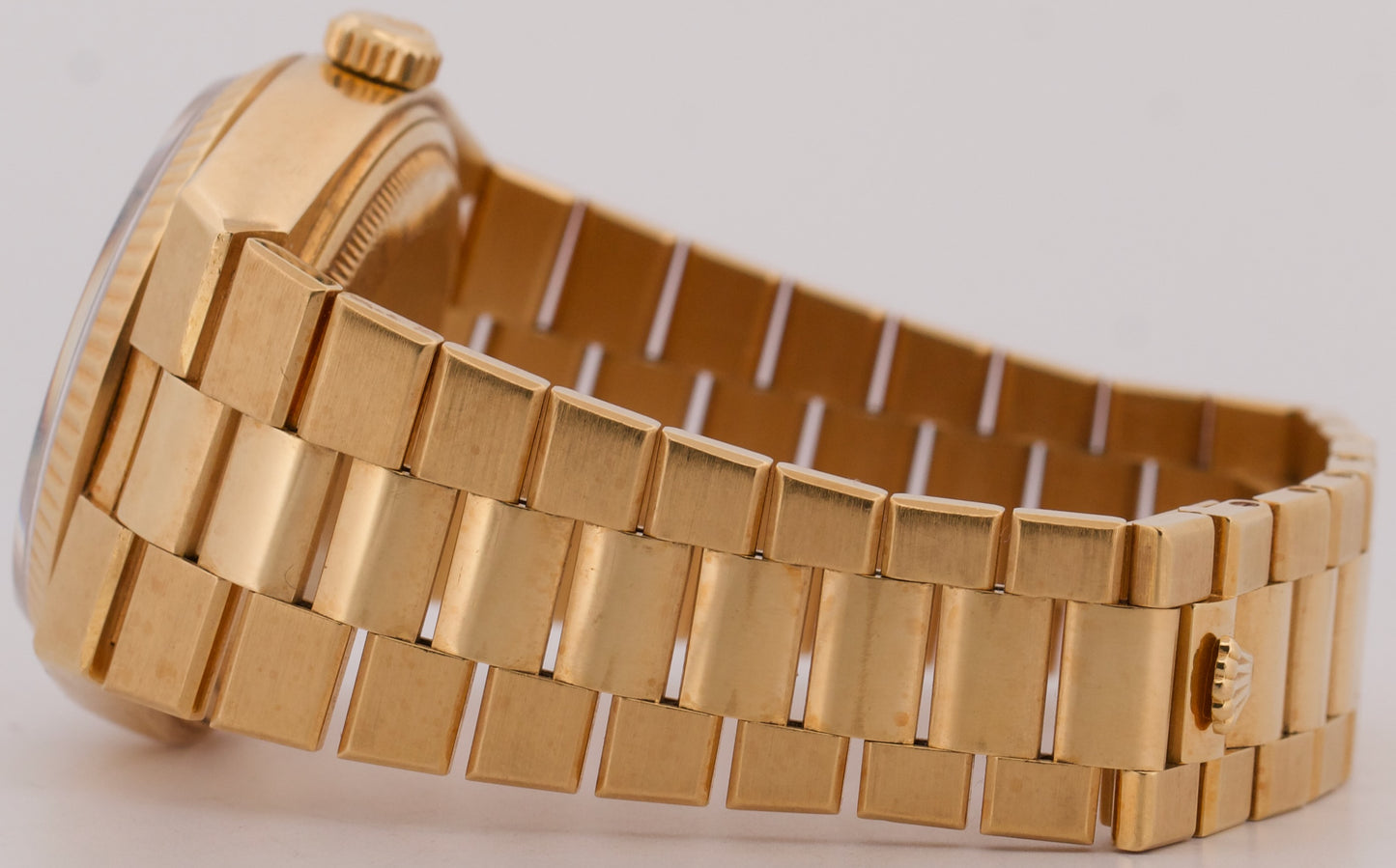 UNPOLISHED 1984 Rolex OysterQuartz Day-Date BLACK 36mm 18K Yellow Gold 19018