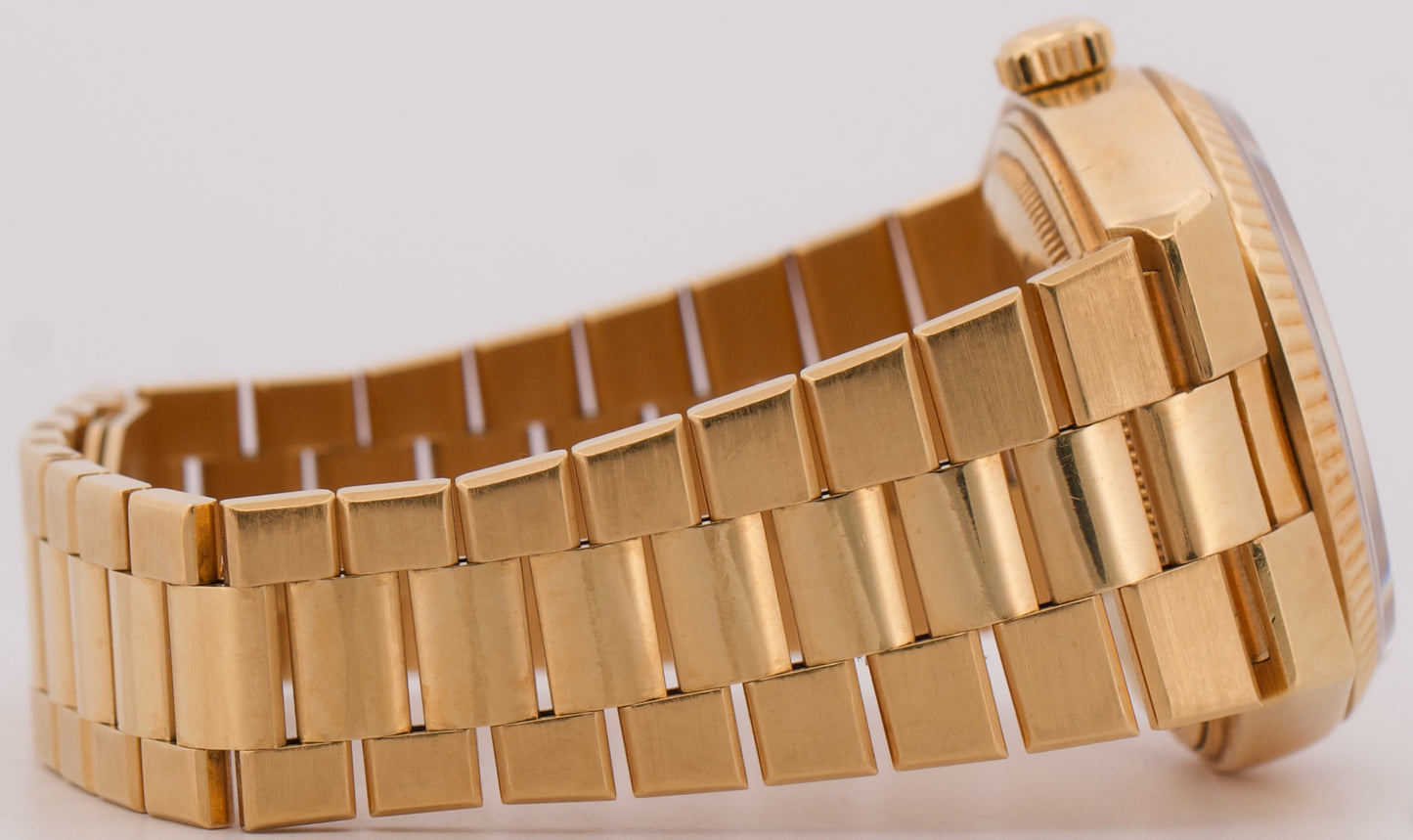UNPOLISHED 1984 Rolex OysterQuartz Day-Date BLACK 36mm 18K Yellow Gold 19018