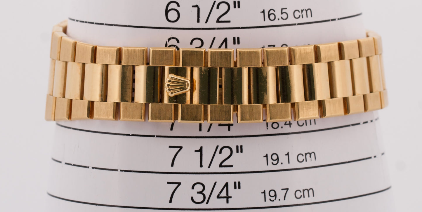UNPOLISHED 1984 Rolex OysterQuartz Day-Date BLACK 36mm 18K Yellow Gold 19018