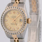 Ladies Rolex DateJust CHAMPAGNE DIAMOND 18K Gold 26mm JUBILEE Watch 79173 BOX