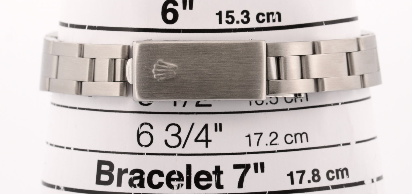 PAPERS Ladies Rolex Date WHITE ROMAN 26mm Engine-Turned Steel 79240 BOX