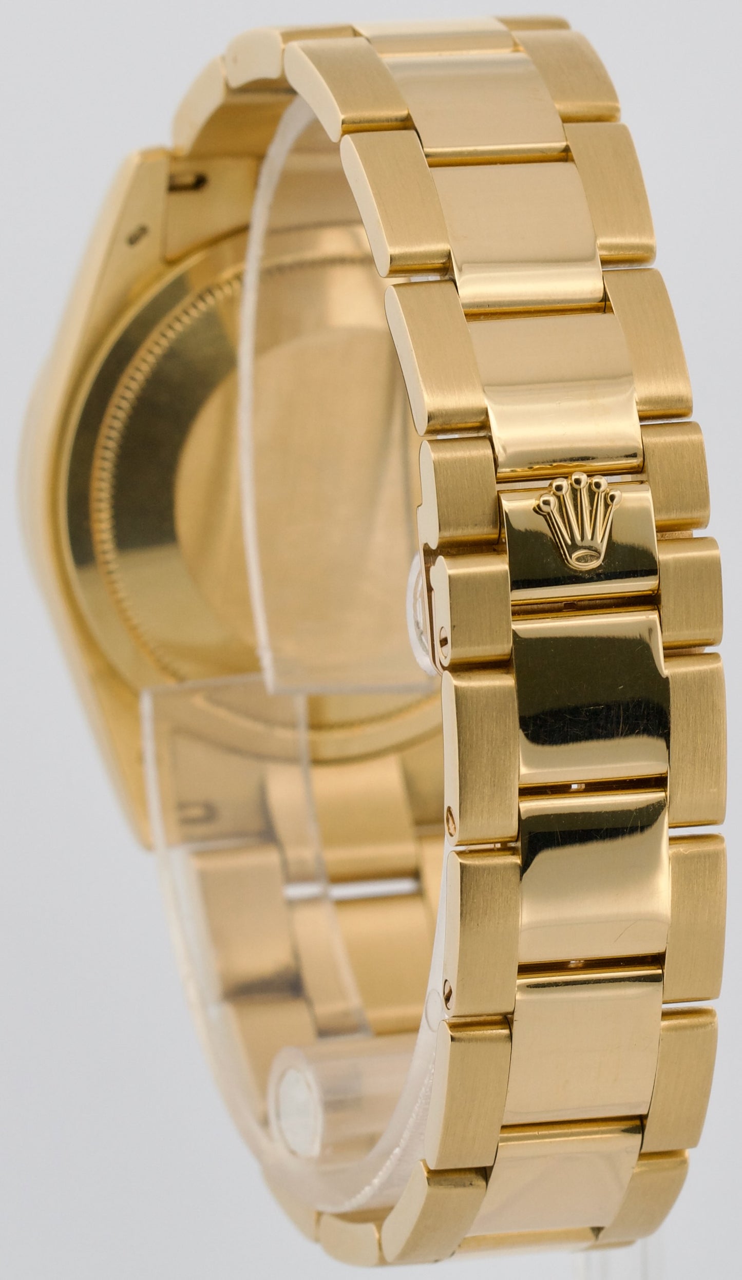 2006 PAPERS Rolex Day-Date BLACK DIAMOND 18K Gold OYSTER 36mm 118208 BOX
