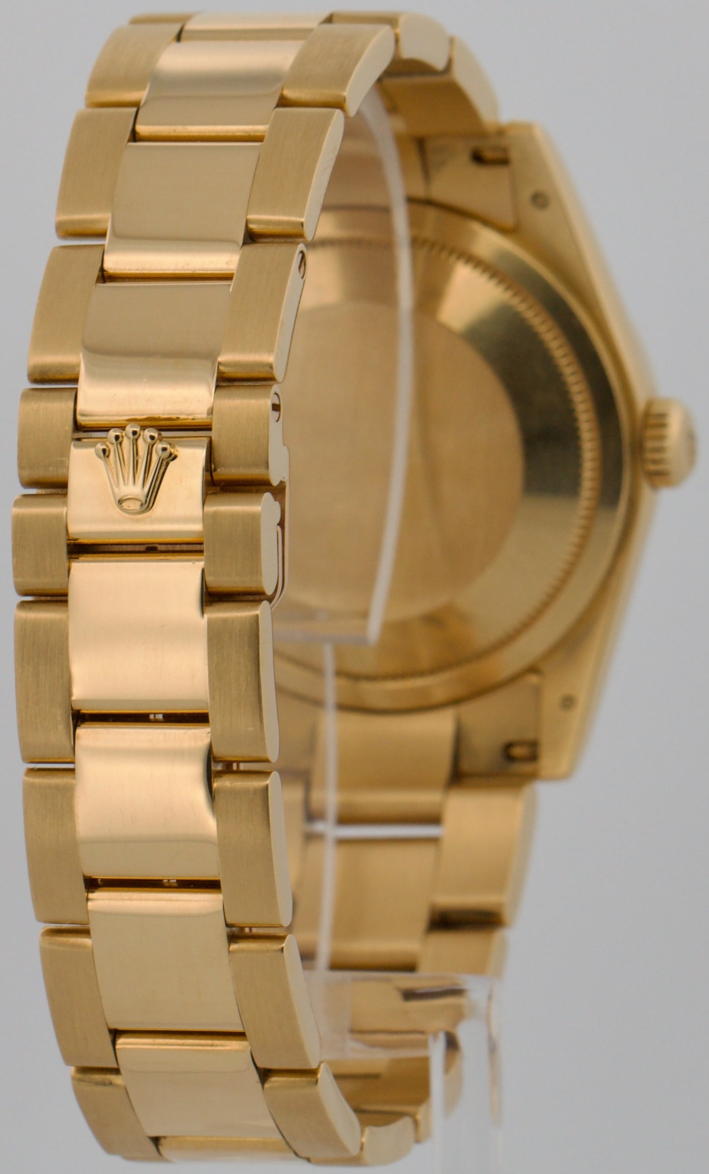 2006 PAPERS Rolex Day-Date BLACK DIAMOND 18K Gold OYSTER 36mm 118208 BOX