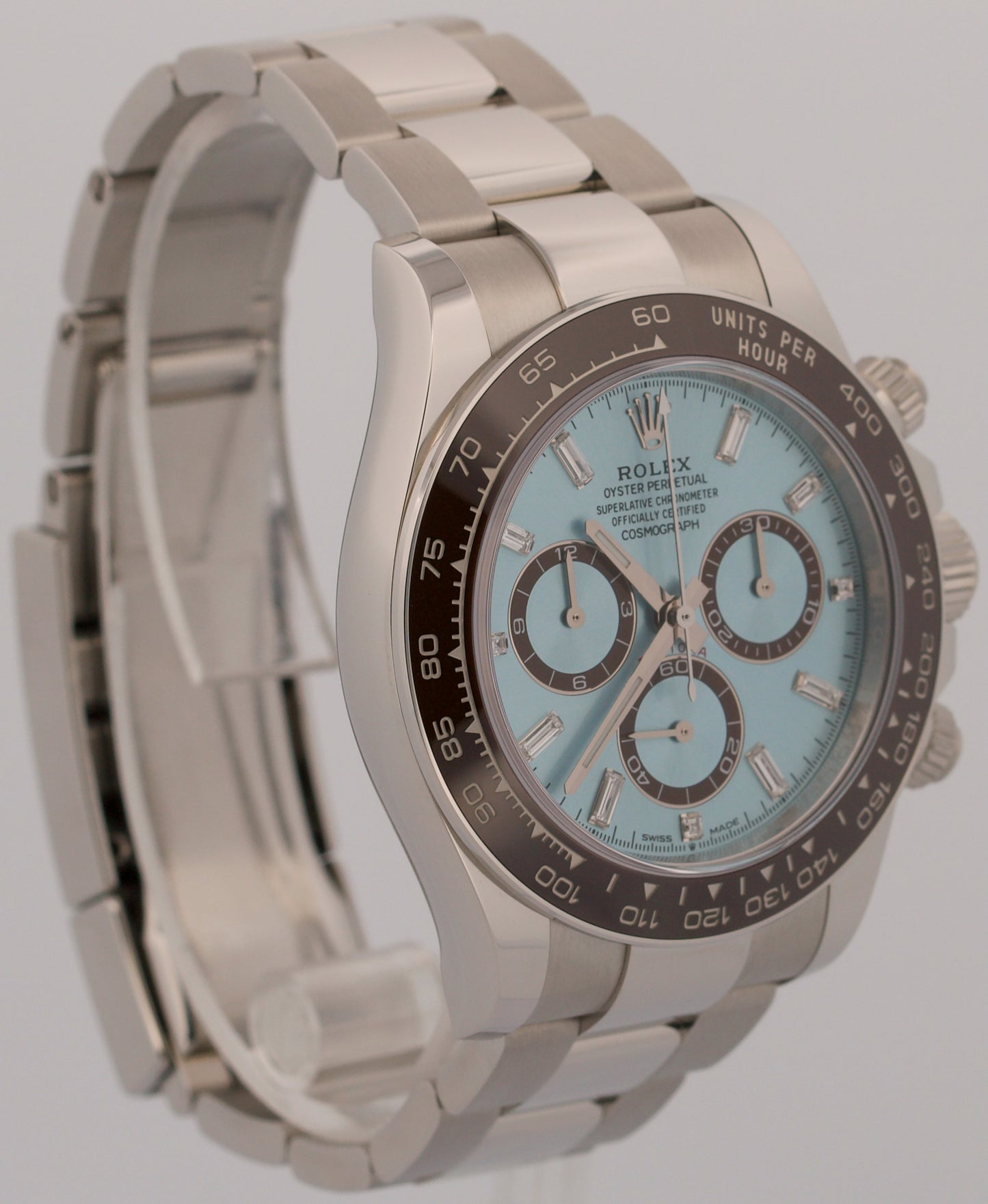 NEW 2026 Rolex Daytona GLACIER BLUE BAGUETTE DIAMOND 40mm Platinum 126506 BOX