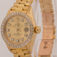 Rolex DateJust President CHAMPAGNE DIAMOND 26mm BARK 18K Yellow Gold 69278 Watch