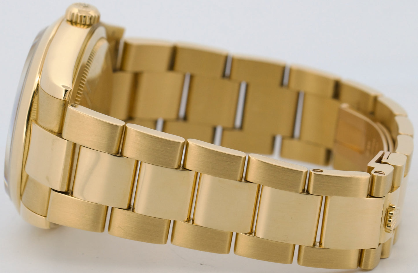 2006 PAPERS Rolex Day-Date BLACK DIAMOND 18K Gold OYSTER 36mm 118208 BOX