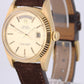 VINTAGE Rolex Day-Date 18k Gold Champagne Linen Pie Pan Sigma 36mm 1803 Watch