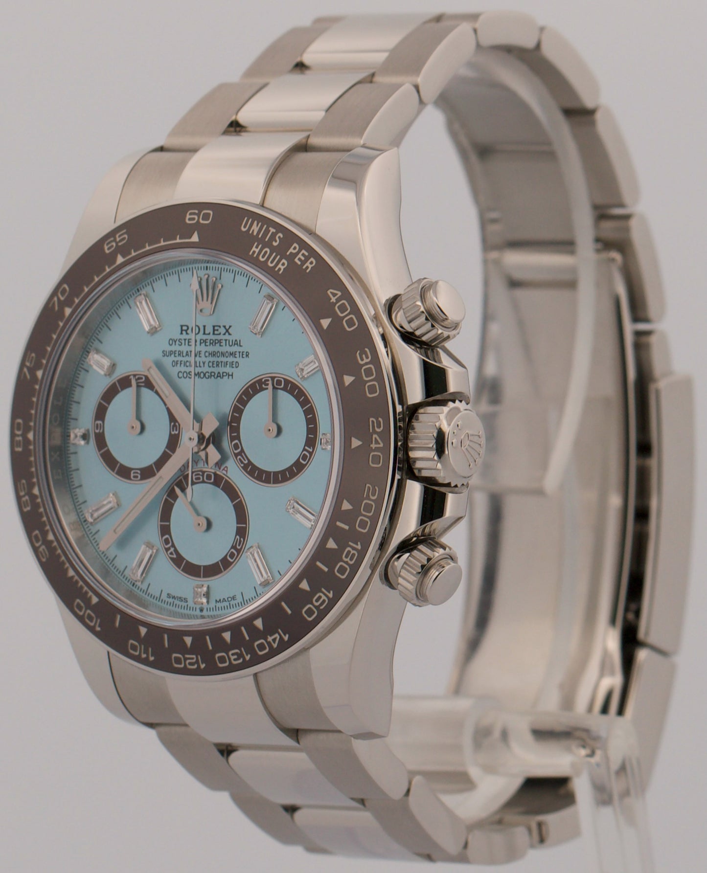 NEW 2026 Rolex Daytona GLACIER BLUE BAGUETTE DIAMOND 40mm Platinum 126506 BOX