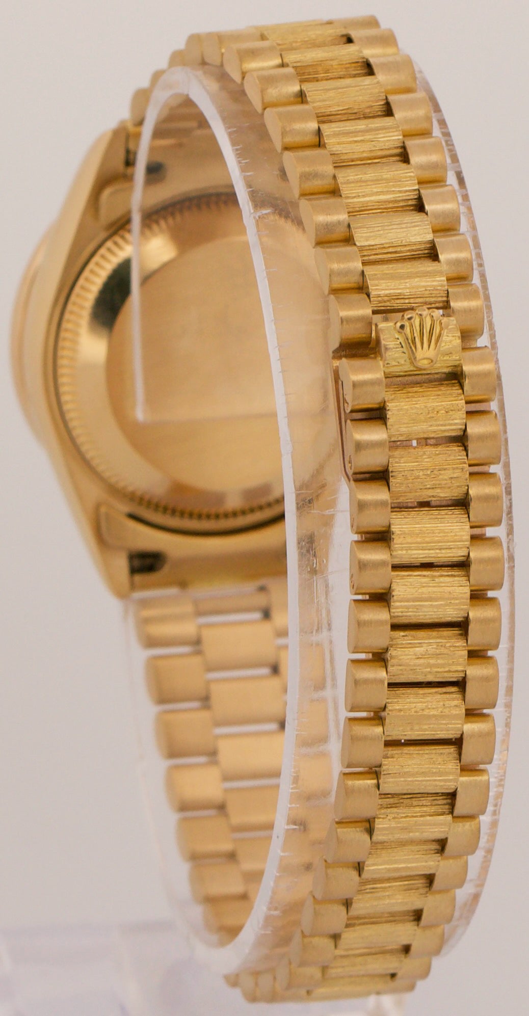 Rolex DateJust President CHAMPAGNE DIAMOND 26mm BARK 18K Yellow Gold 69278 Watch
