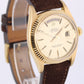 VINTAGE Rolex Day-Date 18k Gold Champagne Linen Pie Pan Sigma 36mm 1803 Watch