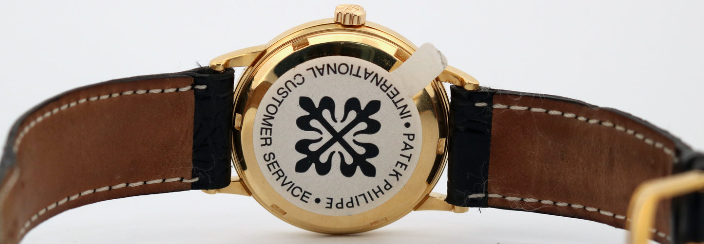 VINTAGE Patek Philippe Calatrava 18K Yellow Gold Leather Automatic 34mm 3425