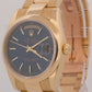 2005 PAPERS Rolex Day-Date BLUE 18K Yellow Gold OYSTER Smooth 36mm 118208 BOX