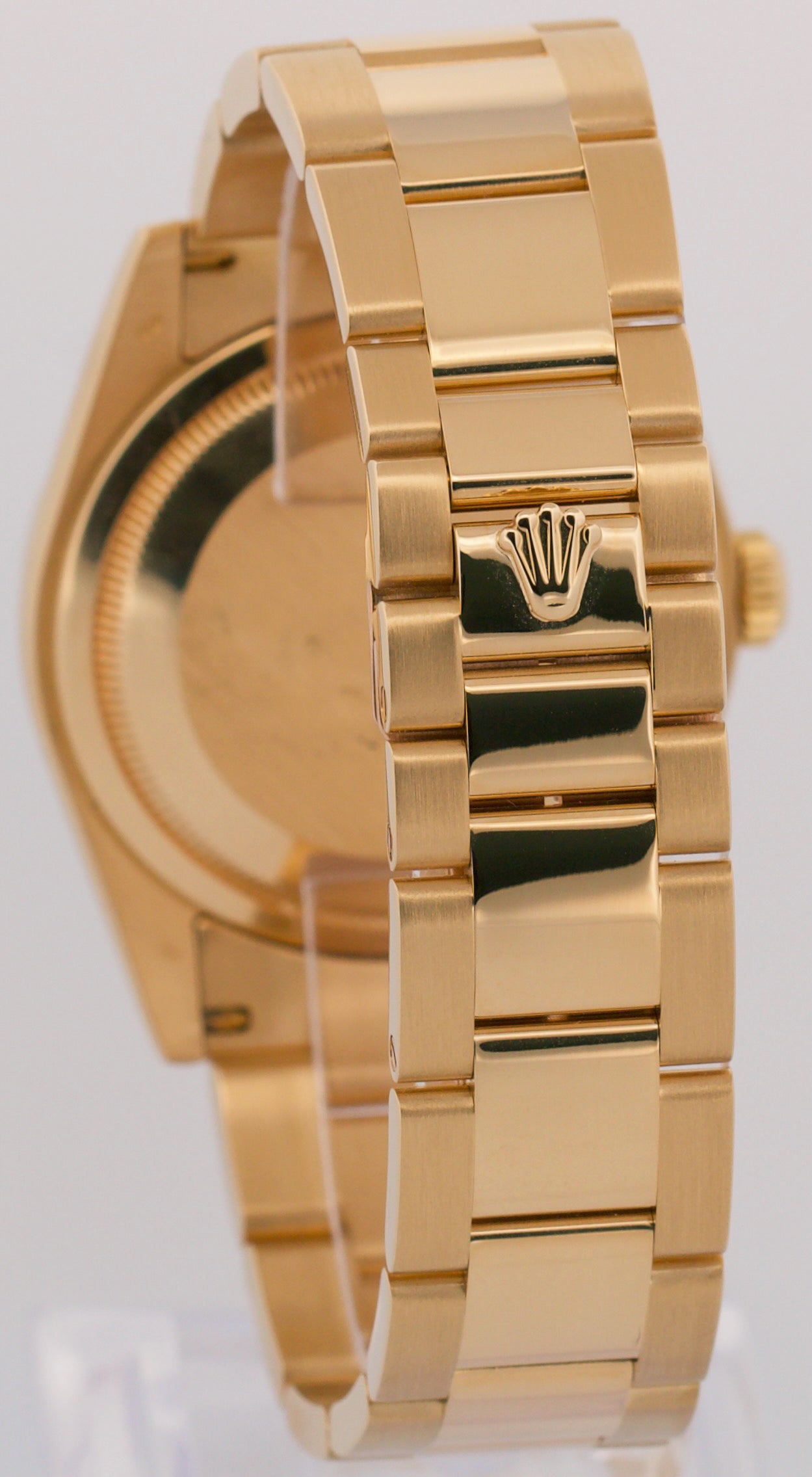 2005 PAPERS Rolex Day-Date BLUE 18K Yellow Gold OYSTER Smooth 36mm 118208 BOX