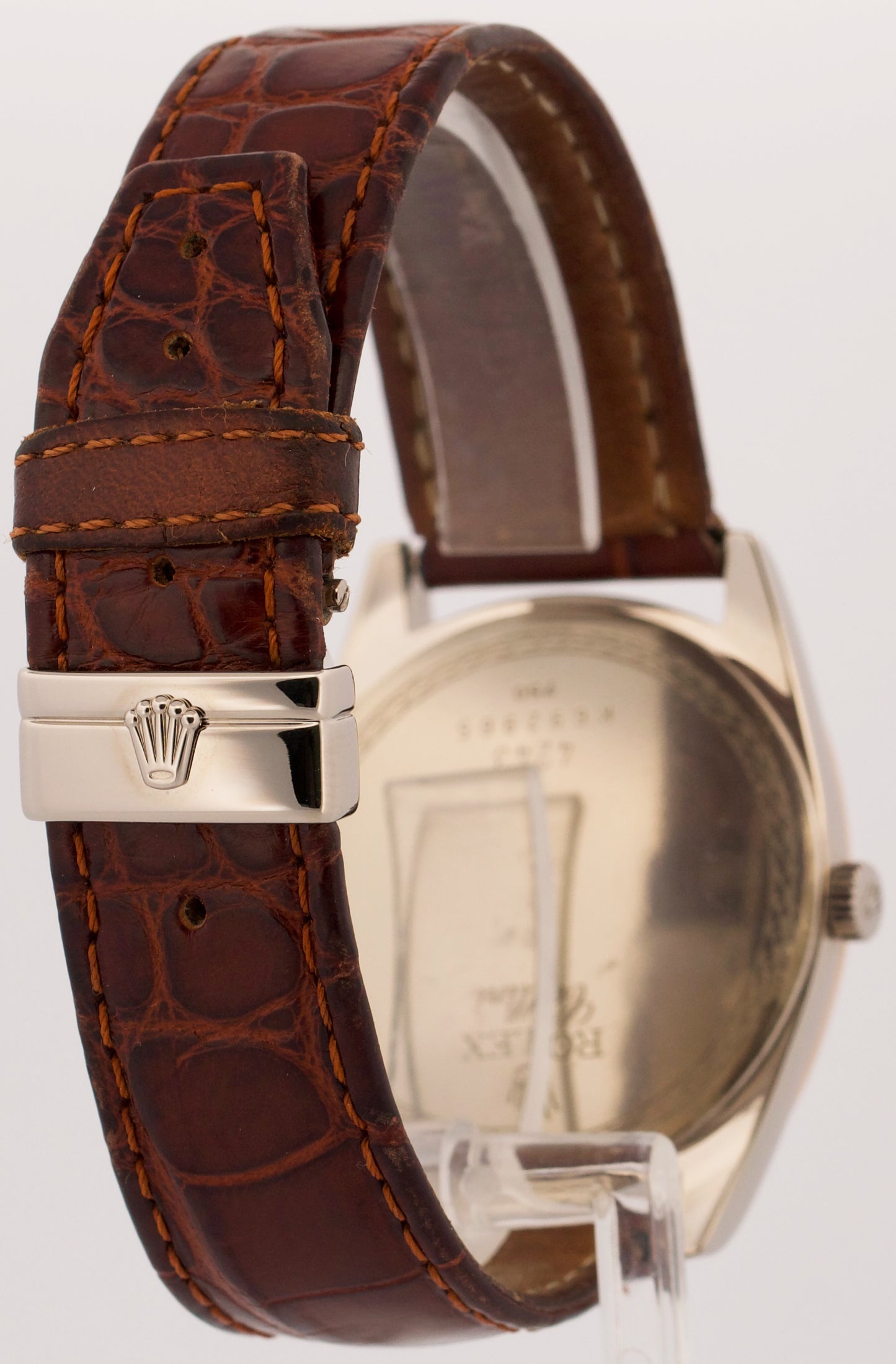 Rolex Cellini Danaos 38mm BULLSEYE DIAL Salmon Black 18K Gold 4243 Watch BOX
