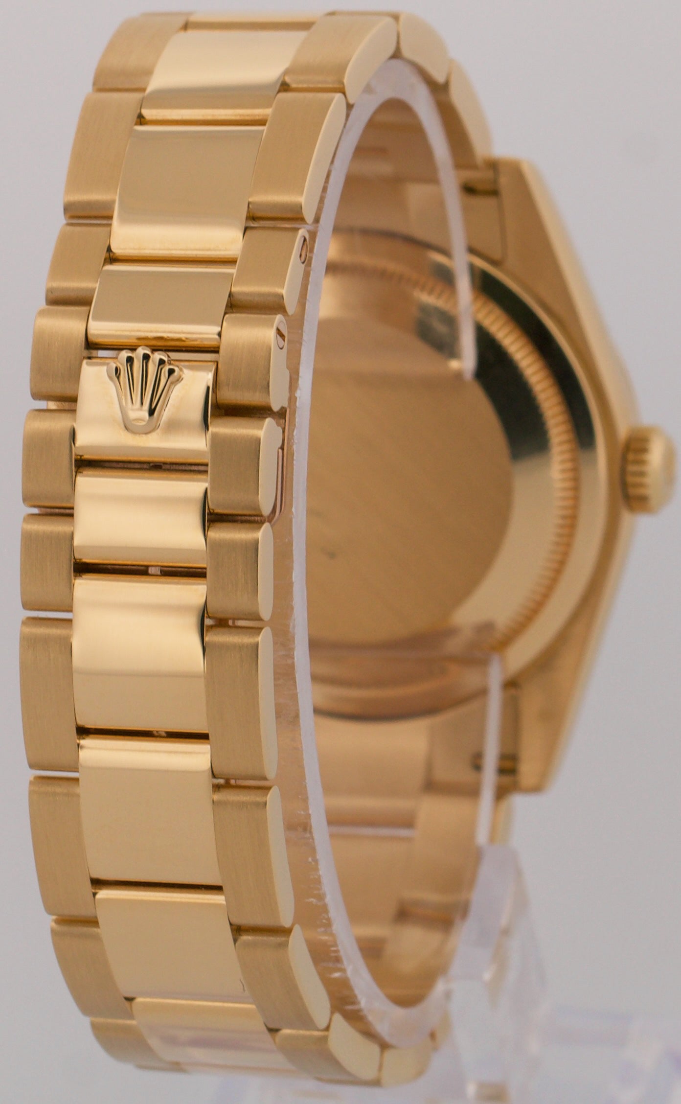2005 PAPERS Rolex Day-Date BLUE 18K Yellow Gold OYSTER Smooth 36mm 118208 BOX