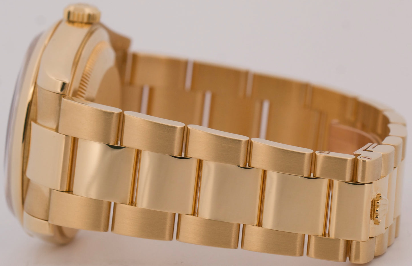 2005 PAPERS Rolex Day-Date BLUE 18K Yellow Gold OYSTER Smooth 36mm 118208 BOX