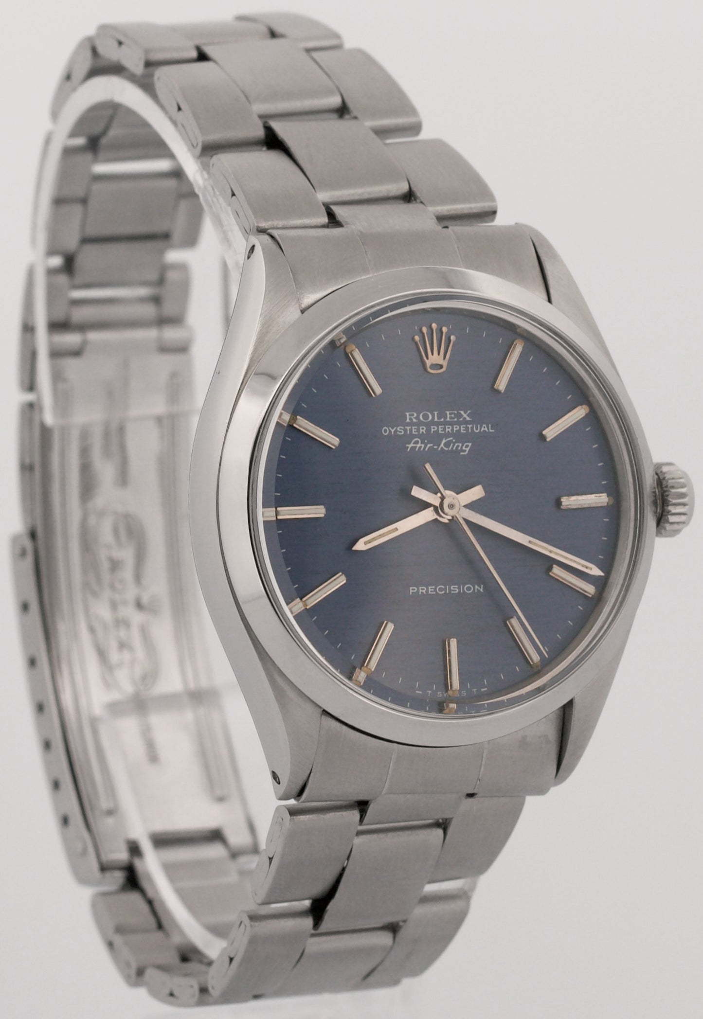 1971 Rolex Oyster Perpetual Air-King BLUE Stainless Steel OYSTER 34mm 5500 Watch