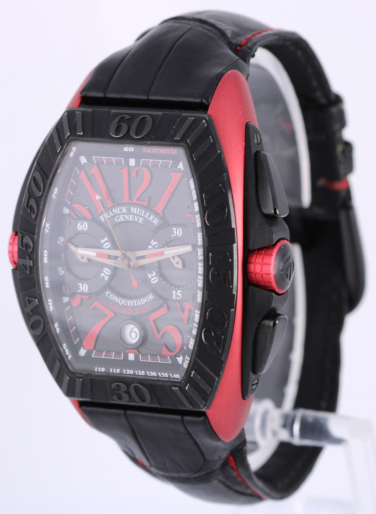 Franck Muller Conquistador Grand Prix Titanium Black Red Arabic 8900 CC GP BOX