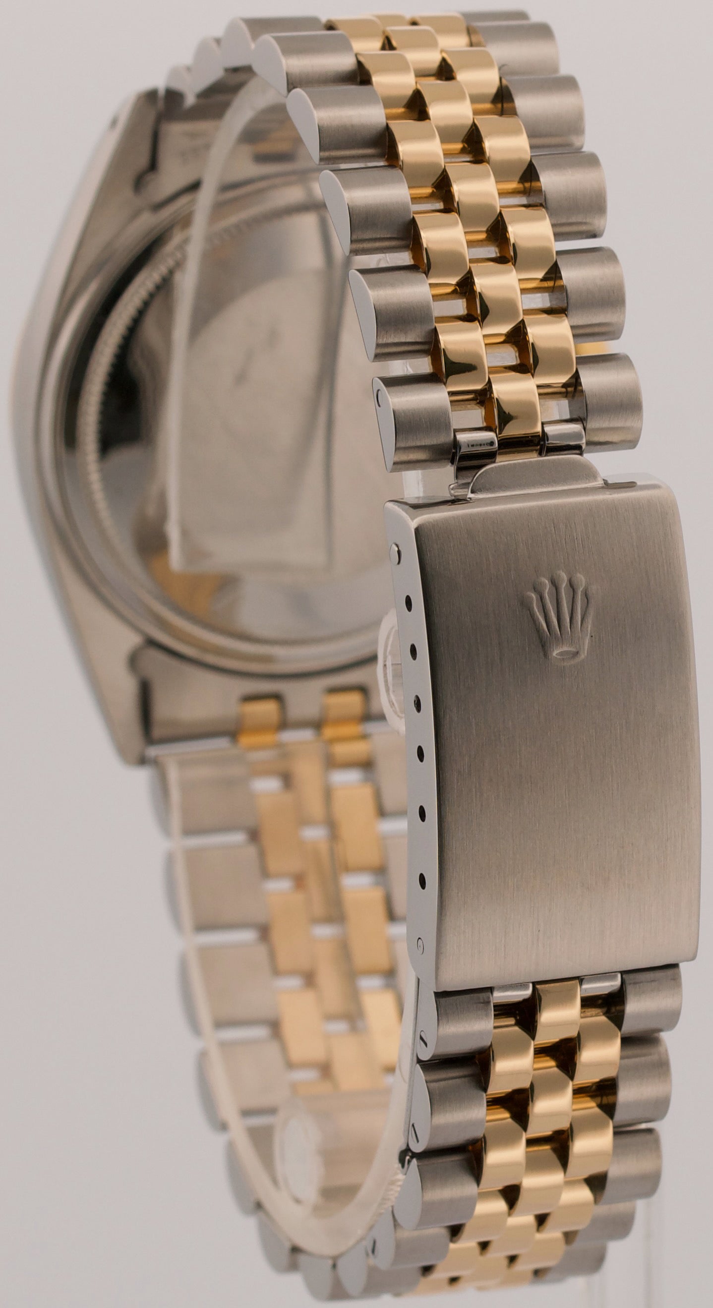Rolex DateJust SILVER Two-Tone 18K Yellow Gold Steel JUBILEE 36mm 16013 Watch