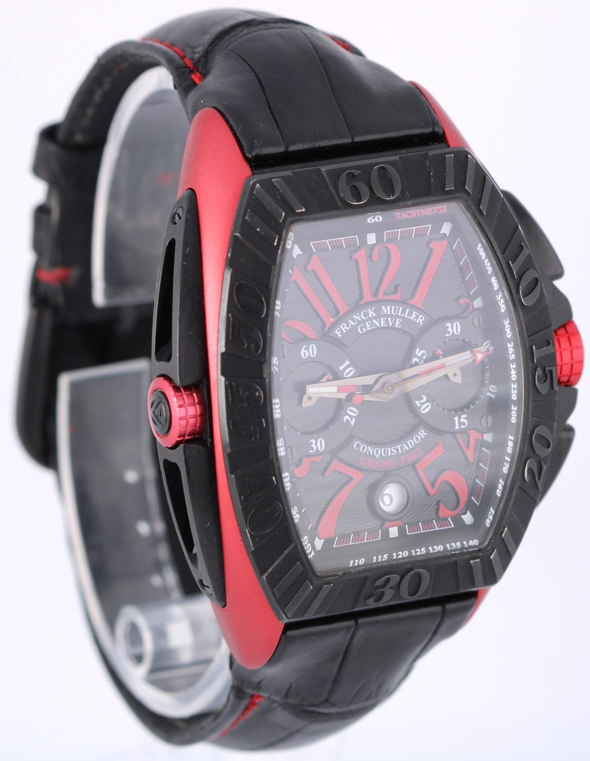 Franck Muller Conquistador Grand Prix Titanium Black Red Arabic 8900 CC GP BOX