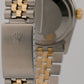 Rolex DateJust SILVER Two-Tone 18K Yellow Gold Steel JUBILEE 36mm 16013 Watch