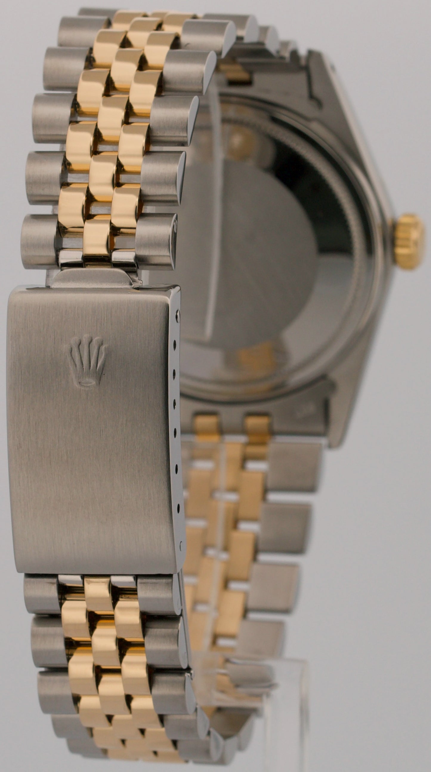 Rolex DateJust SILVER Two-Tone 18K Yellow Gold Steel JUBILEE 36mm 16013 Watch