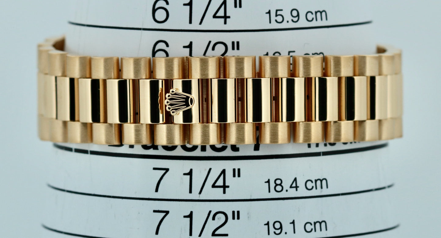 Rolex Day-Date President BLUE 18K Yellow Gold Fluted 36mm 118238 Watch