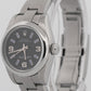 PAPERS Rolex Oyster Perpetual BLACK PURPLE 26mm Stainless Steel Watch 176200 BOX