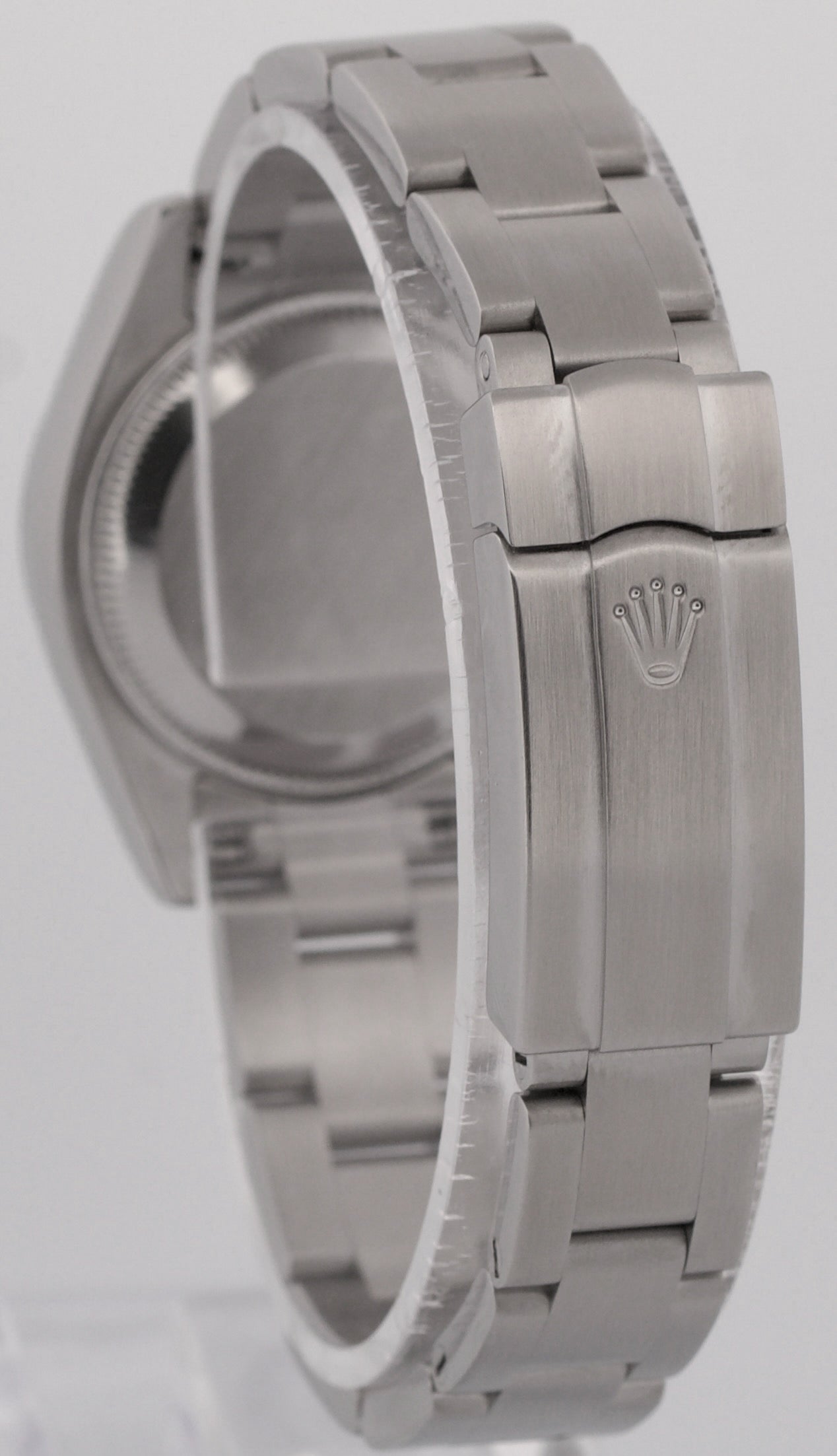 PAPERS Rolex Oyster Perpetual BLACK PURPLE 26mm Stainless Steel Watch 176200 BOX