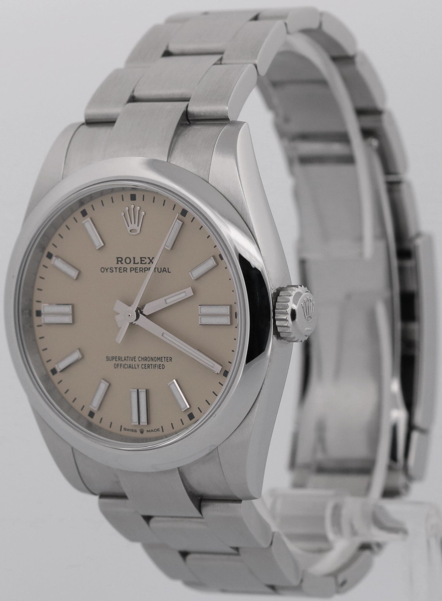 2026 PAPERS Rolex Oyster Perpetual 41 BEIGE DIAL Stainless Steel 41mm 134300 BOX