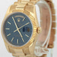 Rolex Day-Date President BLUE 18K Yellow Gold Fluted 36mm 118238 Watch