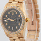 Rolex Day-Date President DIAMOND Black 36mm 18K Yellow Gold 18038 Watch
