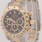 MINT 1991 Rolex Daytona Cosmograph 40mm BLACK Two-Tone 18K Gold Watch 16523